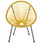 PE Rattan Accent Chair Yellow ACAPULCO II