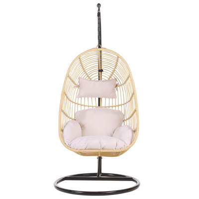PE Rattan Hanging Chair with Stand Natural CASOLI