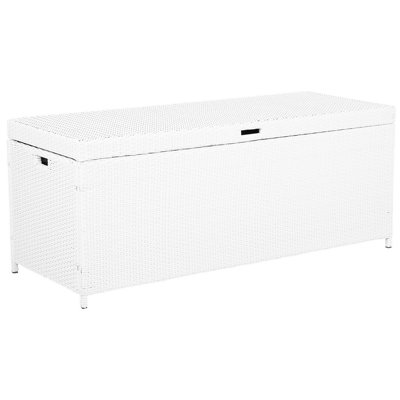 PE Rattan Storage Box 158 x 63 cm White MODENA
