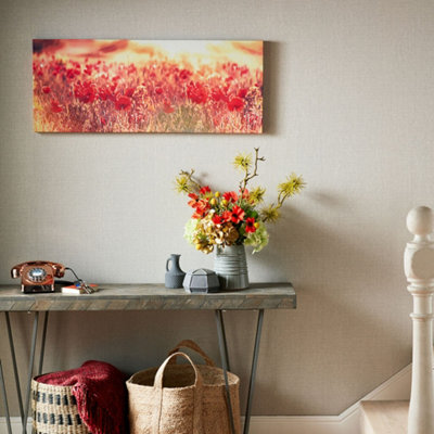 Peaceful Poppy Fields Printed Canvas Floral Wall Art