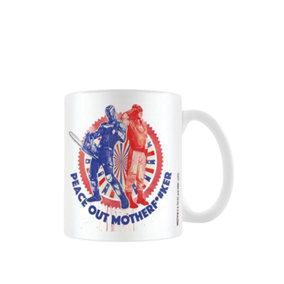 Peacemaker Peace Out Mug White/Red/Blue (One Size)