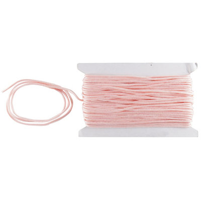 Peach Nylon Cord 1.2mm Braided Rope, 10 Metres