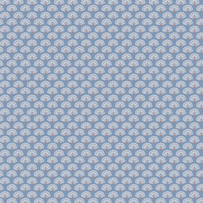 Peacock Geometric Blue Creme Wallpaper
