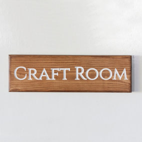 Peak Heritage Engraved Wooden Sign 30cm - Craft Room