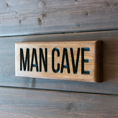 Peak Heritage Engraved Wooden Sign 30cm - Man Cave