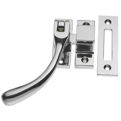 Pear Drop Reversible Casement Window Fastener - Polished Chrome