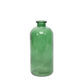 Pear Green Glass Decorative Flower Stem Bottle. Height 25 cm