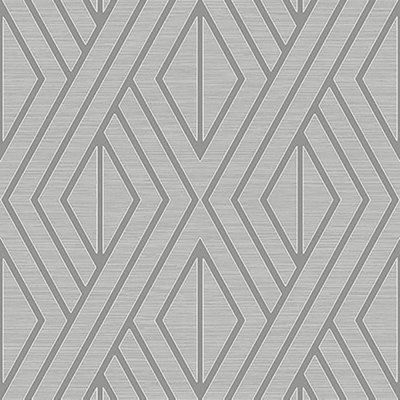 Pear Tree Geometric Wallpaper Metallic Glitter Textured Grey Silver Vinyl