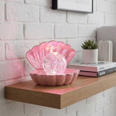 Pearl Clam Shell Glitter Lamp Soft