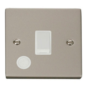 Pearl Nickel 1 Gang 20A DP Switch With Flex - White Trim - SE Home