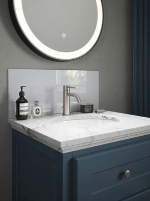 Pearl Shimmer - Self Adhesive - Toughened Glass Bathroom Splashback 250mm x 600mm x 4mm