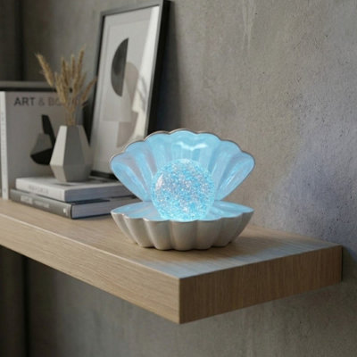 Pearlescent Clam Shell Glitter Lamp