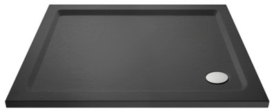 Pearlstone Rectangular Shower Tray (Waste Not Included) - 1000mm x 900mm - Slate Grey - Balterley