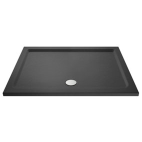 Pearlstone Rectangular Shower Tray (Waste Not Included) - 1800mm x 900mm - Slate Grey - Balterley