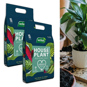 Peat Free Compost for Indoor Plants - 2 x 10 Litre Bags - House Plant Potting Mix - Promotes Healthy Root Growth