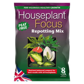 Peat Free Houseplant Potting Mix in 8L Bag - Compost for Indoor Plants, Potting Mix for House Plants for All Houseplants Such as P
