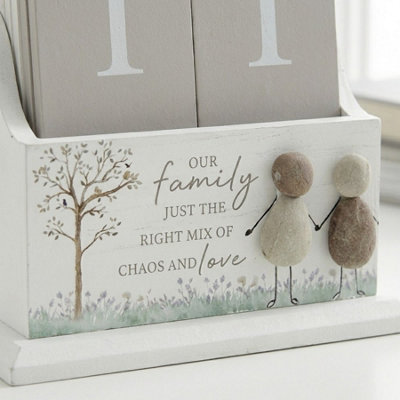 Pebble Family Calendar Wooden Wood