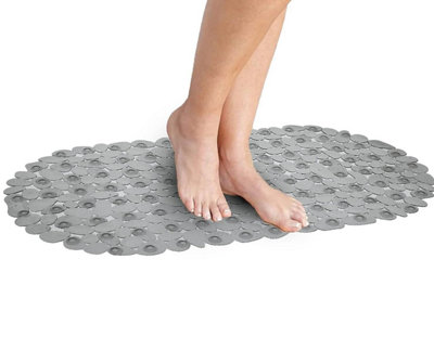 Pebble PVC Bath Mat Clear 69 x 36cm - 4