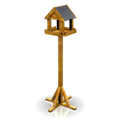 Peckish Complete Bird Table with Slate Roof and Flip-Top Lid