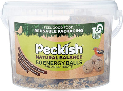 Peckish Natural Balance Energy 50 Suet Fat Balls For Wild Birds Feed 4kg