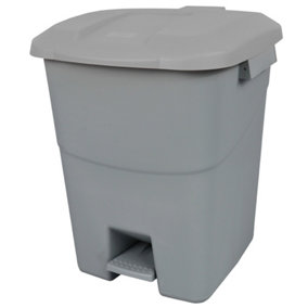 Pedal Operated Recycling Bin - 50 Litre - Grey Lid