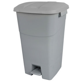 Pedal Operated Recycling Bin - 60 Litre - Grey Lid
