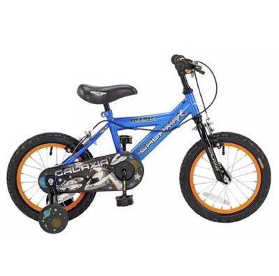 Pedal Pals Galaxia 14inch Wheel Size Kids Mountain Bike Adjustable Seat Handlebars Compatible with stabilizers