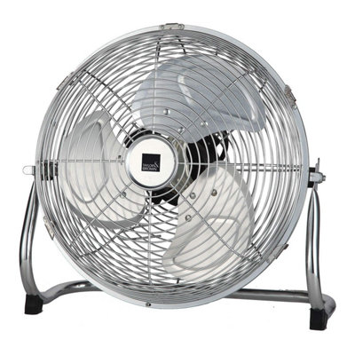 Pedestal Cooling Fan Metal Desk Floor Fan Oscillating Stand - Air Cooler - Portable - Sturdy Adjustable Tilt Stand - Non-slip