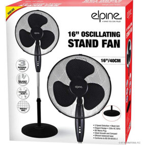 Pedestal Oscillating Stand Fan 16 Inch Desk Mini Fans Electric Tower Standing Home Office