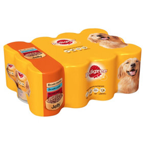 PEDIGREE Adult Wet Dog Food Tins Mixed in Jelly 12 x 385g (Pack of 2)