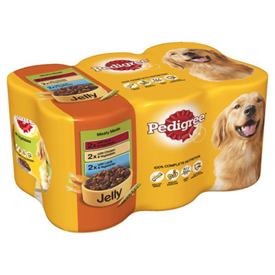 PEDIGREE Adult Wet Dog Food Tins Mixed in Jelly 6 x 400g (Pack of 4)