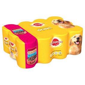 PEDIGREE Can Adult Dog Wet Chunks in Loaf Original Chicken & Lamb 12x400g (Pack of 2)