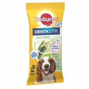 PEDIGREE DENTASTIx Fresh Adult Medium Dog Treats 5 x Dental Sticks 128g (Pack of 14)