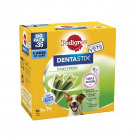 PEDIGREE DENTASTIx Fresh Daily Dental Chews Small Dog Treat 35 Sticks (Pack of 4)