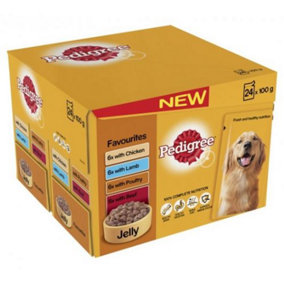 Pedigree Pouch Jelly Favourites 48 x 100g