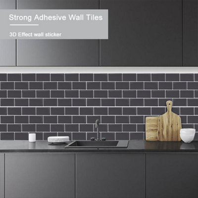 Buy Peel and Stick Self Adhesive Wall Tile Stickers for Kitchen and ...
