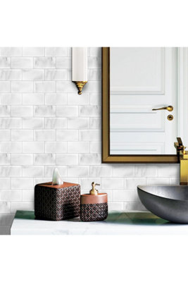Bathroom stick on wall tiles discount