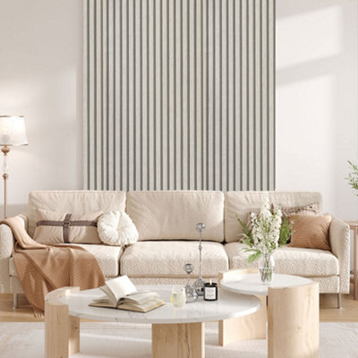 Peel and Stick Wood Grain Stripe PVC Wallpaper Waterproof Wooden Slat Wall Cover
