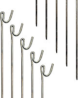 Pegdev - PDL 10 x Premium Steel Fencing Pins - 1300mm x 10mm  Durable Barrier Mesh, Road, and Event Stakes  Heavy-Duty