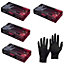 Pegdev - PDL 100 x Premium Black Nitrile Gloves - Powder-Free Disposable Latex-Free for  Mechanics Ambidextrous Large - 50 Pairs