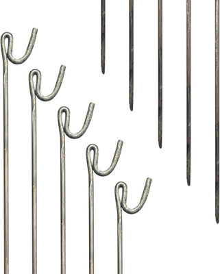 Pegdev - PDL 100 x Premium Steel Fencing Pins - 1300mm x 10mm  Durable Barrier Mesh, Road, and Event Stakes  Heavy-Duty