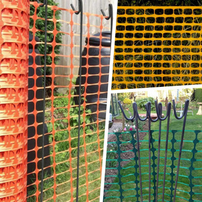 Pegdev - PDL 100 x Premium Steel Fencing Pins - 1300mm x 10mm  Durable Barrier Mesh, Road, and Event Stakes  Heavy-Duty