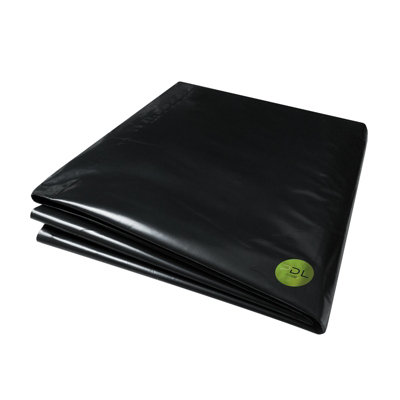 Pegdev - PDL 10m X 4m 250G BLACK HEAVY DUTY POLYTHENE PLASTIC SHEETING GARDEN DIY 62.5MU