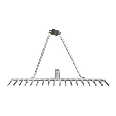 Pegdev - PDL - 18 Tooth Aluminium Landscape Rake Head - for Leaves, Lawn, Soil, Sand - Lightweight & Durable - 28 Inch Wide