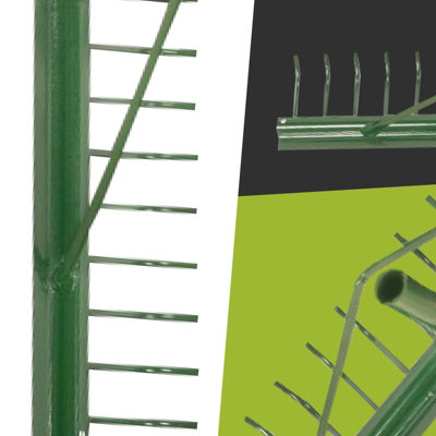 Pegdev - PDL - 18 Tooth Metal Landscape Rake with Grading Bar Head ...