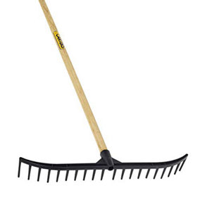 Pegdev - PDL - 20 Tooth Poly Golf Bunker Rake with Hardwood Handle - Lightweight and Heavy-Duty Tool for Sand, Leaves and  Grass