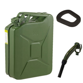 Pegdev - PDL - 20L Heavy Duty Jerry Can with Metal Spout and Replacement Seal - UN Certified Fuel Container, Portable & Durable