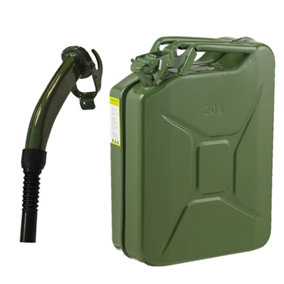 Pegdev - PDL - 20L Heavy Duty Jerry Can with Metal Spout - UN Certified Fuel Container, Portable & Durable