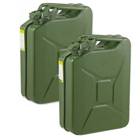 Pegdev - PDL - 20L Heavy Duty Jerry Cans - UN Certified Portable Fuel Container for Safe Transportation Pack of 2