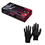 Pegdev - PDL 300 x Premium Black Nitrile Gloves - Powder-Free Disposable Latex-Free for Mechanics Ambidextrous Large - 150 Pairs